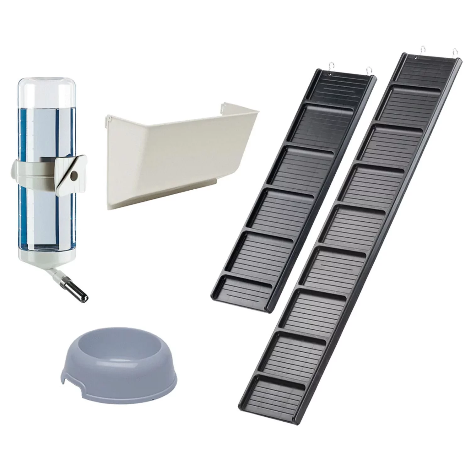 Ferplast Konijnenhok Grand Lodge 140 - Dierenverblijf - 134x73x110 Cm Grijs Wit - Image 2