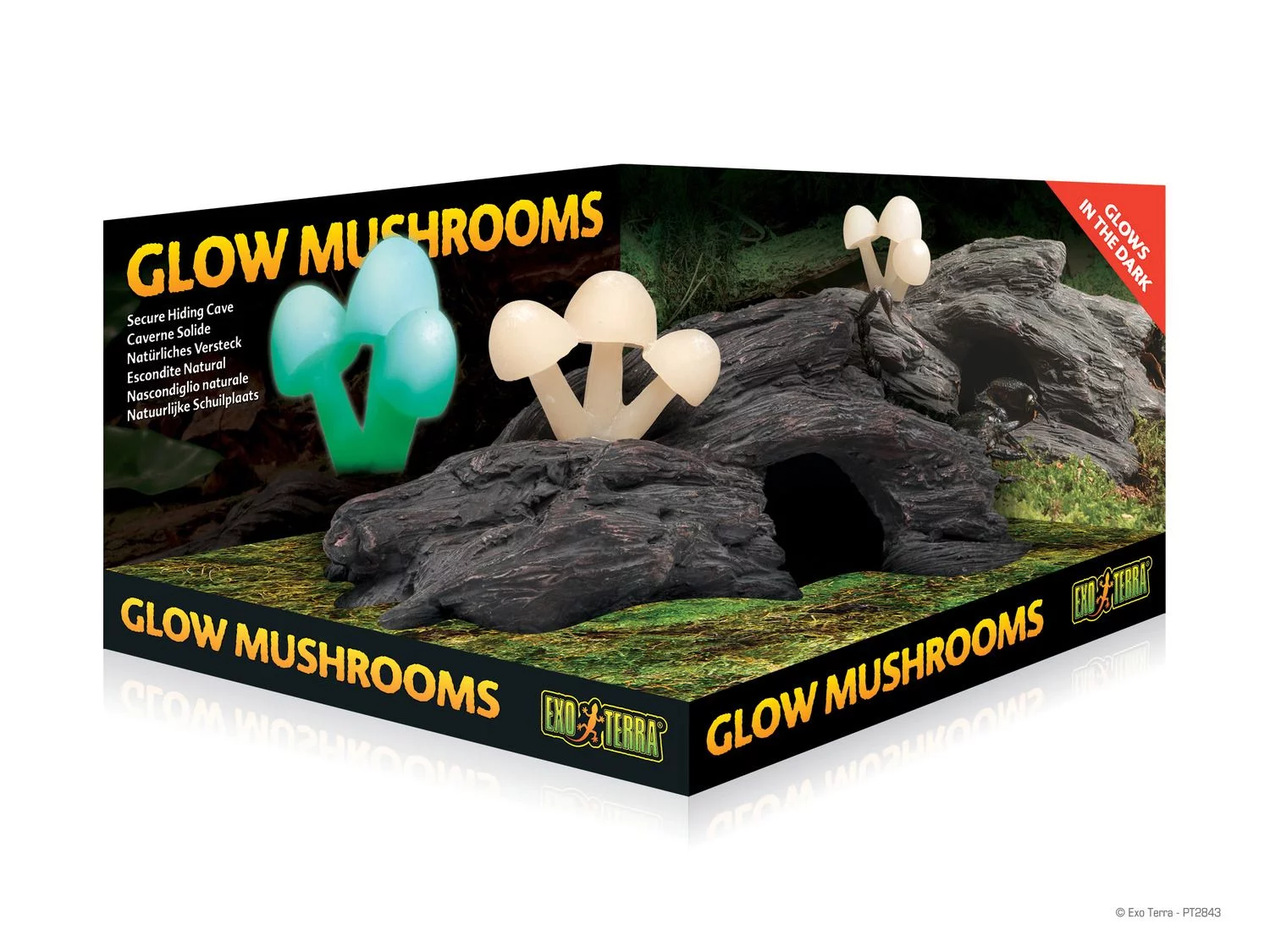 Exo Terra Schuilplaats Glow Mushrooms - Ornamenten - 23x14x10 Cm Natuurlijk