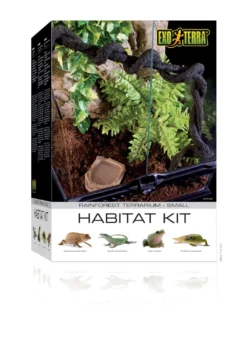 Exo Terra Habitat Kit Rainforest Small - Terraria - 30x30x45 Cm Zwart
