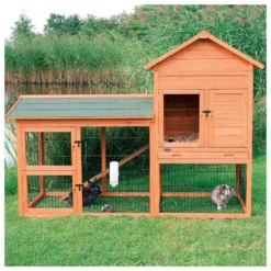 Trixie Natura Konijnenhok Pieter - Dierenverblijf - 199x93x146 Cm Bruin