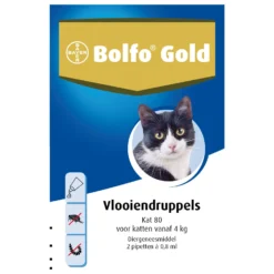 Bolfo Gold Kat 80 - Anti Vlooienmiddel
