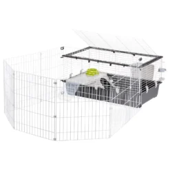 Ferplast Parkhome 100 Uitloopren - Dierenverblijf - 95x177.5x56 Cm Zwart