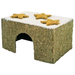 Jr Farm Hooihuis Met Ster - Knaagdiersnack - 21.5x38.5x25 Cm 600 G