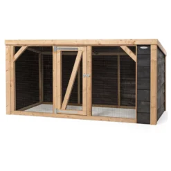 Voldux Dierenren Milan - Dierenverblijf - 260x130x132 Cm Zwart