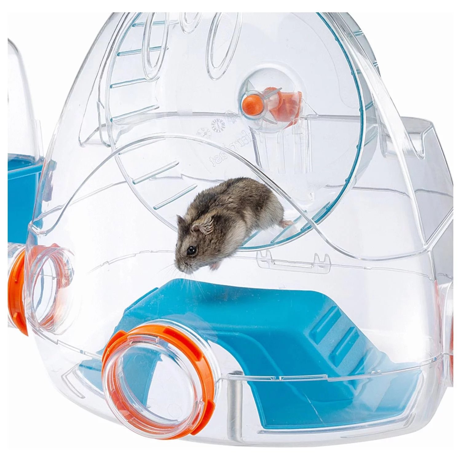 Ferplast Hamsterkooi Combi 2 - Dierenverblijf - 79.5x29.5x26x3 Cm Blauw Oranje - Image 7