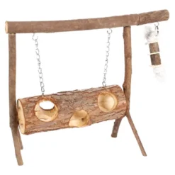 Flamingo Knaagdierenspeelgoed Schommel - Speelgoed - 31x25 Cm Bruin