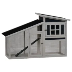 Homestyle Konijnenhok Rome - Dierenverblijf - 152x60x96 Cm Wit