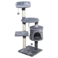 Adori Krabpaal Indy - Krabpalen - 40x40x112 Cm Lichtgrijs Wit