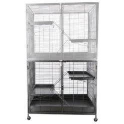 Keddoc Rattenkooi Animal Home Penthouse Bottom - Dierenverblijf - 93.5x63x83.5 Cm Antraciet