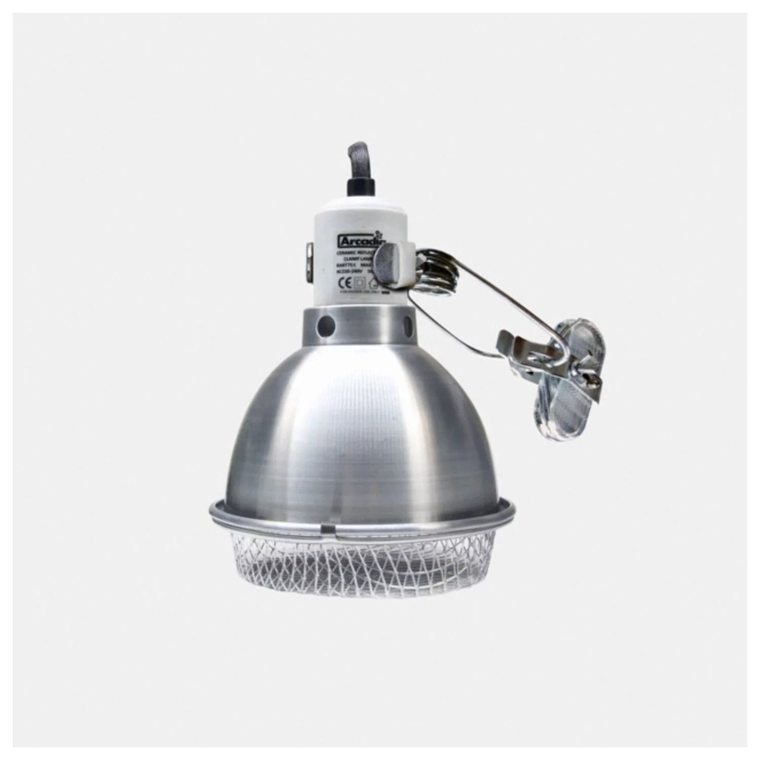 Arcadia Reflector Met Klem En Keramische E27 Fitting - Verwarming - 14 Cm Rvs - Image 2