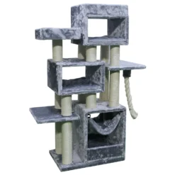 Adori Krabpaal Layla - Krabpalen - 60x40x140 Cm Grijs Wit