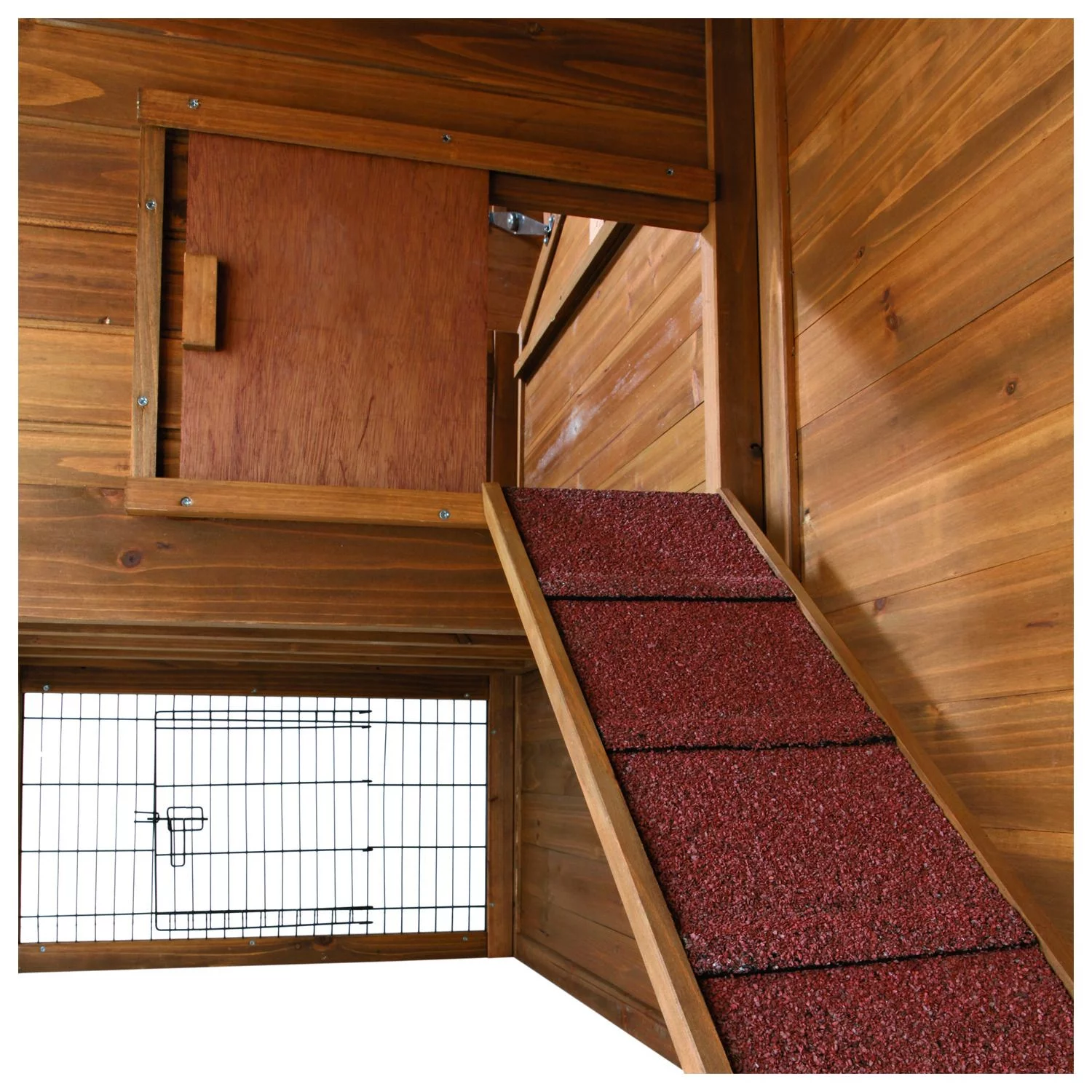 Trixie Natura Konijnenhok Roger - Dierenverblijf - 151x80x107 Cm Donkerbruin - Image 3