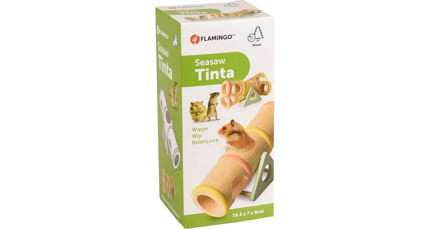 Flamingo Knaagdierenspeelgoed Wip-Wap Buis - Speelgoed - 16.5x7x9 Cm Multi-Color - Image 3