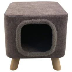 Adori Poef Olivia - Kattenmand - 35x35x34 Cm Grijs