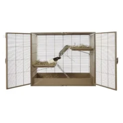 Keddoc Rattenkooi Animal Home Penthouse Top - Dierenverblijf - 93.5x63x76 Cm Goud Coffee