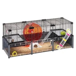 Ferplast Multipla Hamster Large - Dierenverblijf - 107.5x37.5x42 Cm Zwart