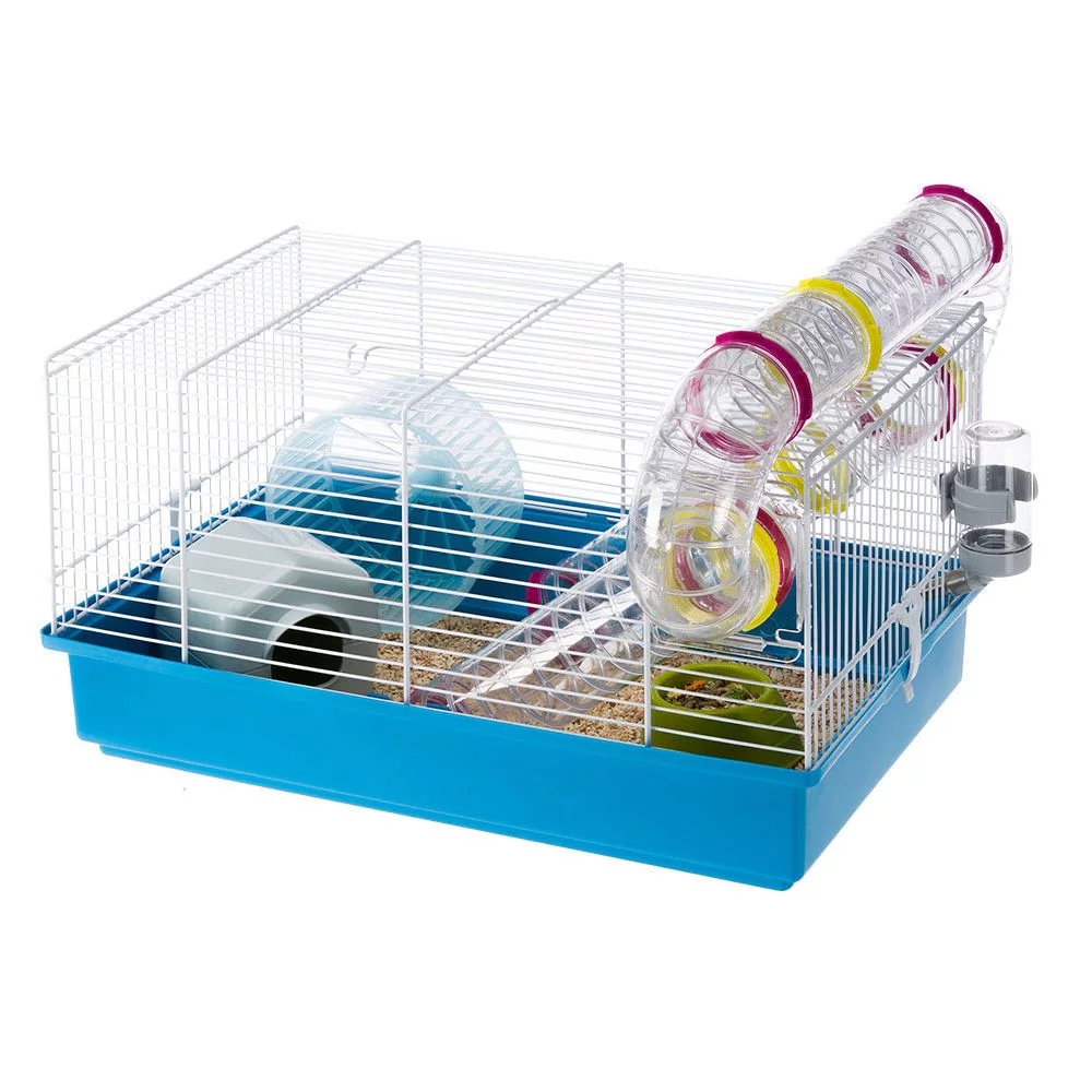Ferplast Hamsterkooi Paula - Dierenverblijf - 46x29.55x24.5 Cm Blauw