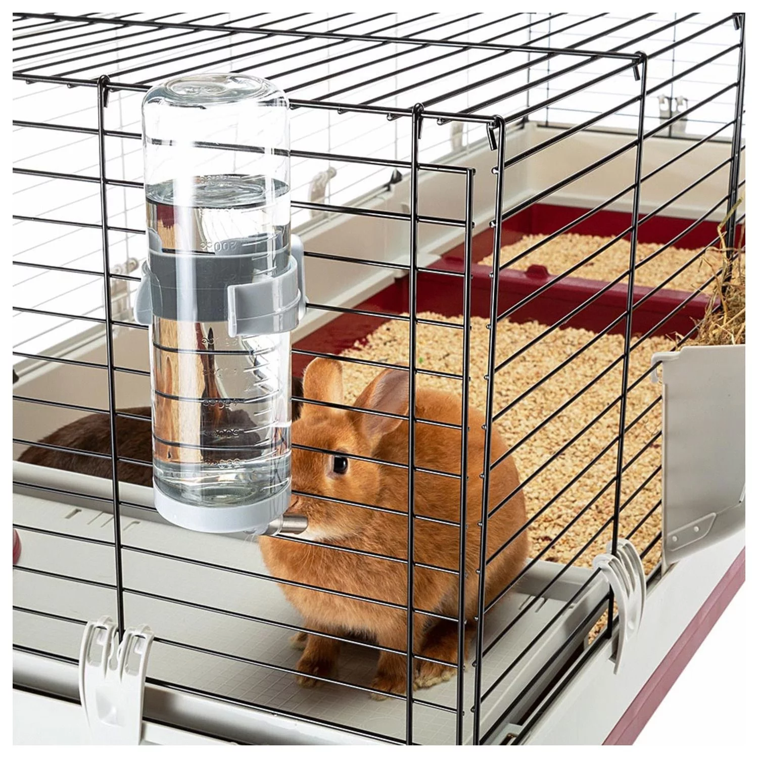 Ferplast Konijnenkooi Krolik 160 - Dierenverblijf - 162x60x50 Cm Grijs Rood - Image 8