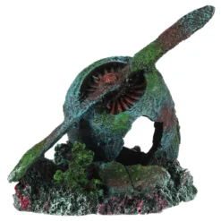 Aqua Della Vliegtuigmotor - Aquarium - Ornament - 12x9.2x10.7 Cm
