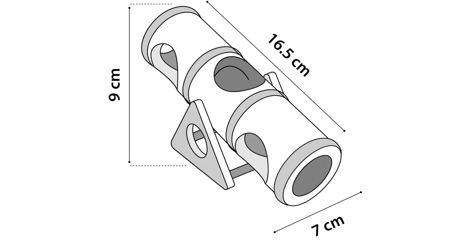 Flamingo Knaagdierenspeelgoed Wip-Wap Buis - Speelgoed - 16.5x7x9 Cm Multi-Color - Image 4