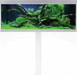Akvastabil Fusion Aquarium 130 - Aquaria - 130x50x54 Cm Zilver Wit Ca. 325 L