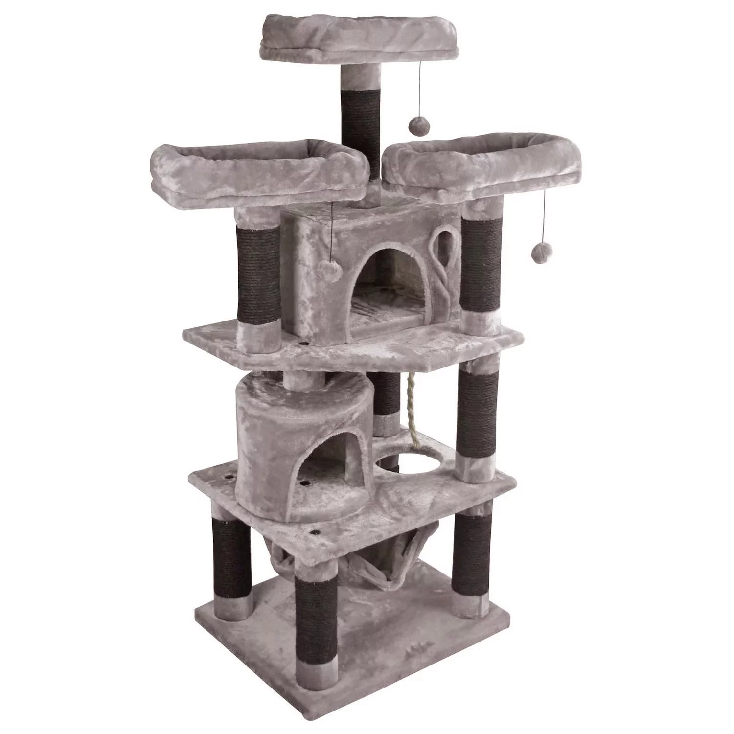 Adori Krabpaal Lily - Krabpalen - 60*50*143 Cm 21 Kg Grijs Zwart