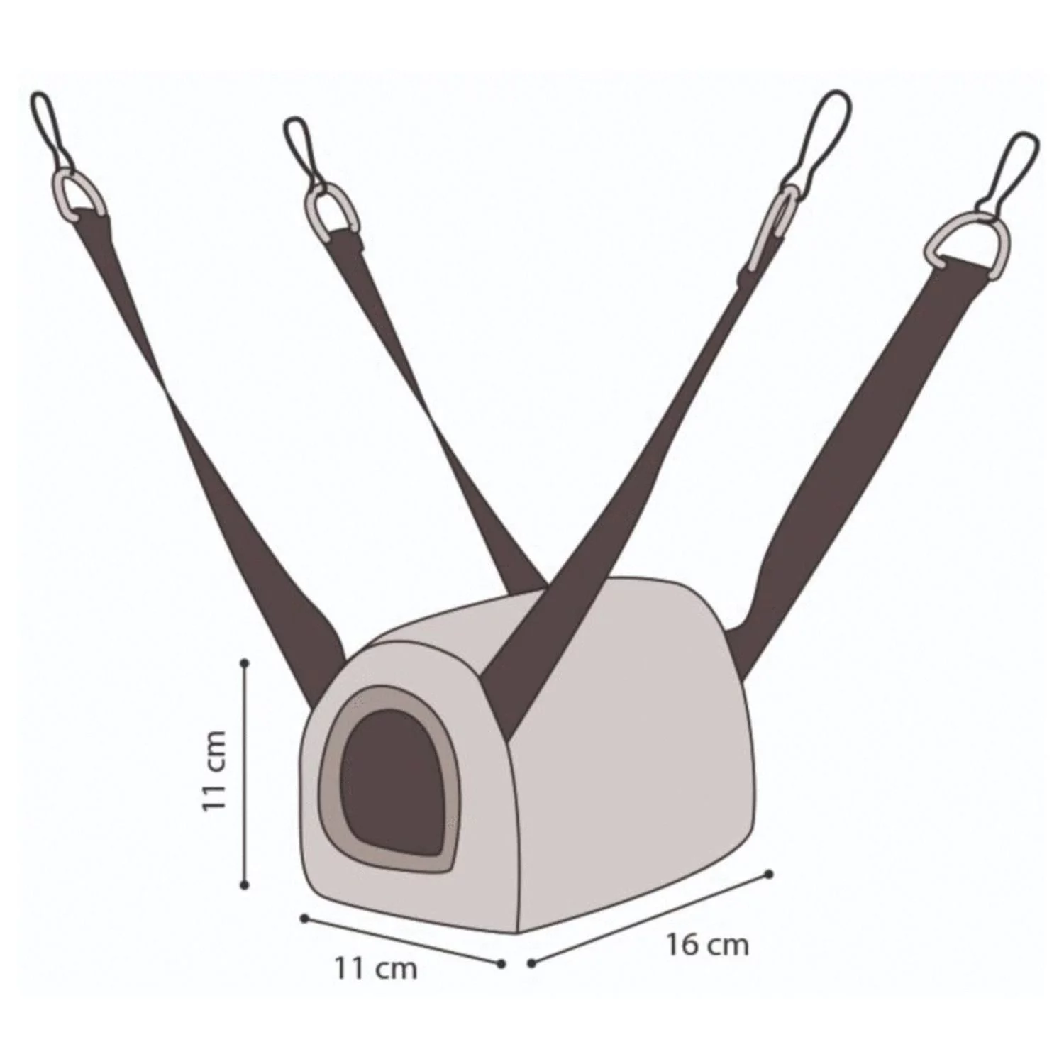 Flamingo Hamsterhuis Clavio Horizontale Hanger - Kooi Accessoire - 16x11x11 Cm Multi-Color - Image 2