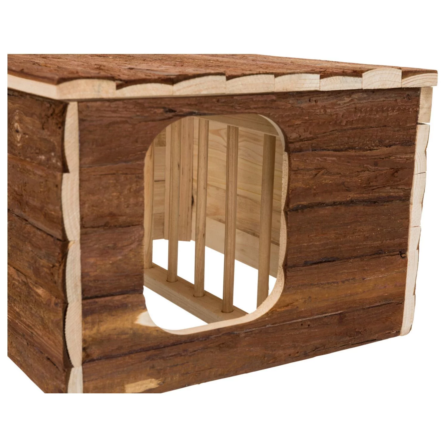 Trixie Natural Living Huis Hilke - Kooi Accessoire - 40x23x32 Cm Donker Hout - Image 7