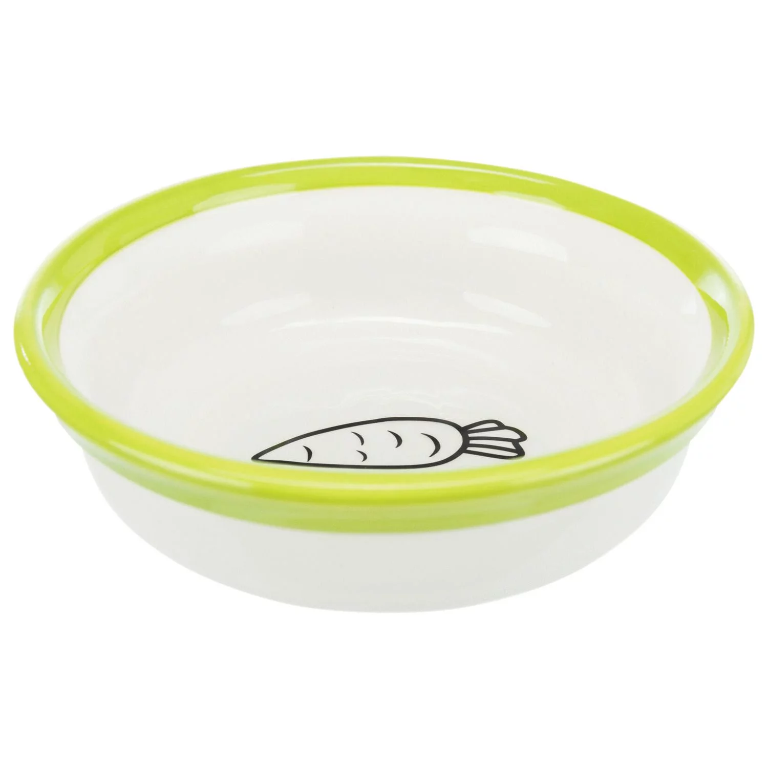 Trixie Voer En Waterset Op Standaard - Voer/Waterbak - 2x ø13cm Cm Wit Groen Zwart - Image 5