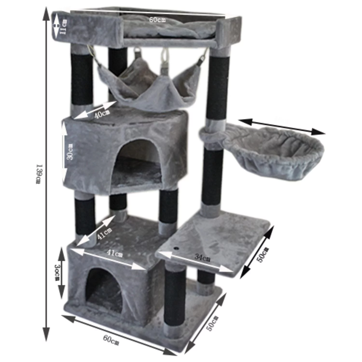 Adori Krabpaal Bibi - Krabpalen - 60x50x138 Cm Grijs - Image 2