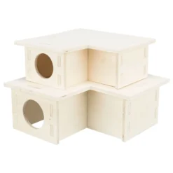 Trixie Meerkamerhuis. 3 Kamers - Kooi Accessoire - 30x12x30 Cm