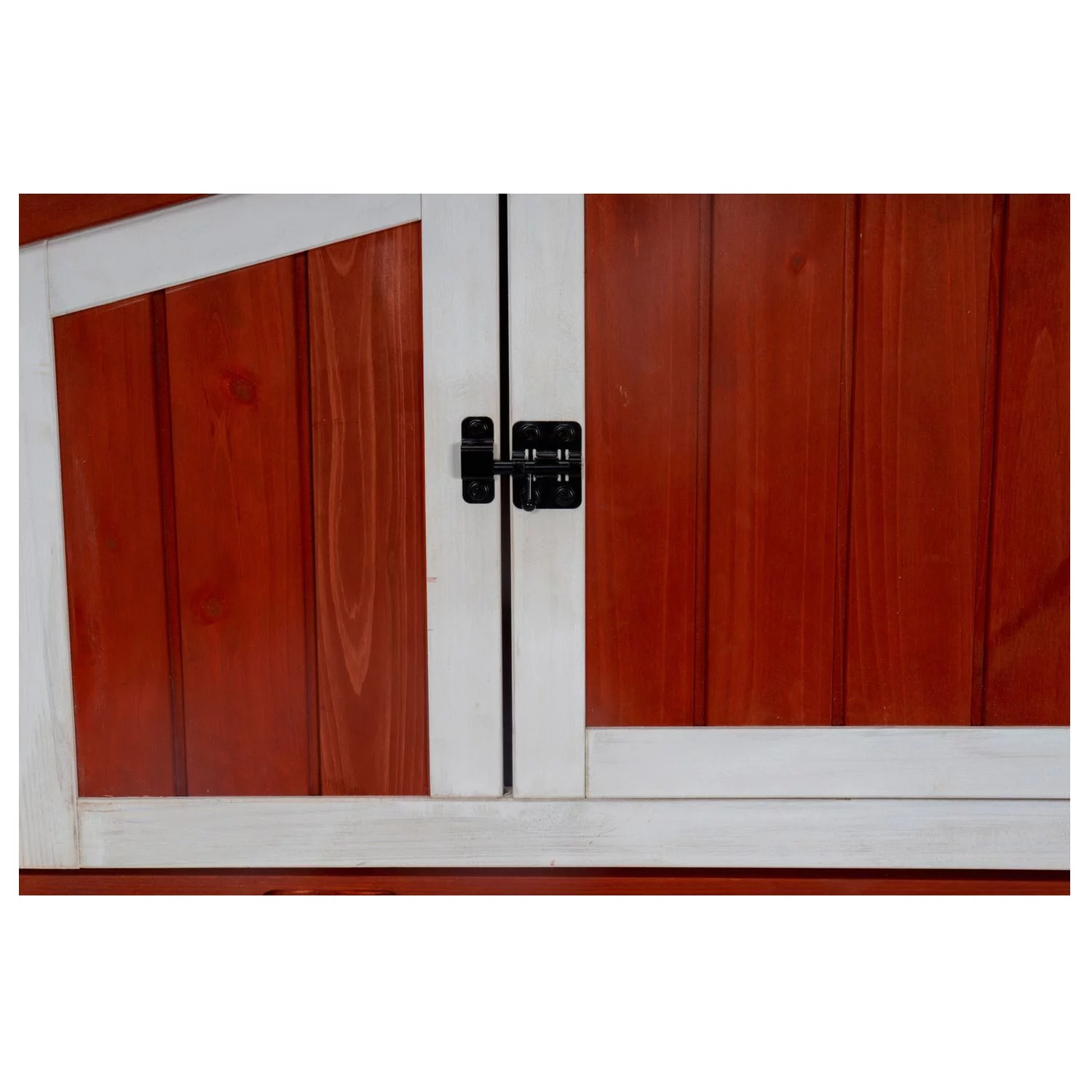 Adori Konijnenhok Hazel - Dierenverblijf - 141x67x112 Cm Rood Wit - Image 7