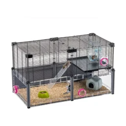 Ferplast Multipla Hamster - Dierenverblijf - 72.50x37.50x42 Cm Zwart