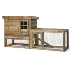 Voldux Konijnenhok Gradje - Dierenverblijf - 190x60x100 Cm Naturel