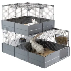 Ferplast Multipla Double - Dierenverblijf - 107.5x72x96.5 Cm Grijs